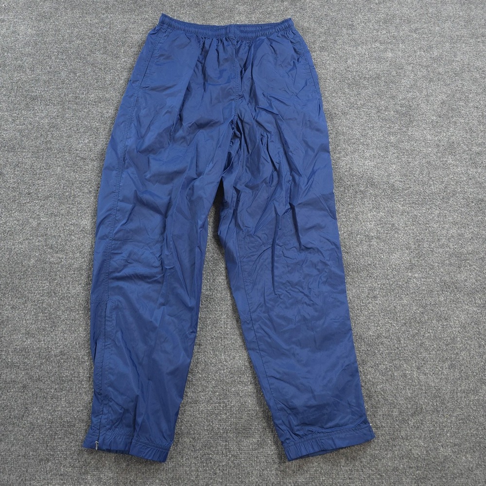 Vintage Nike Pants Mens XL Blue Track Nylon Zip Ankle Warm Up Run Gym Train 90s